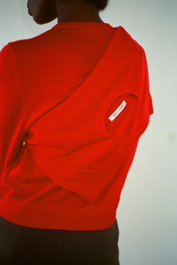 Knits^Sandy Liang Hermit Cardigan In Red