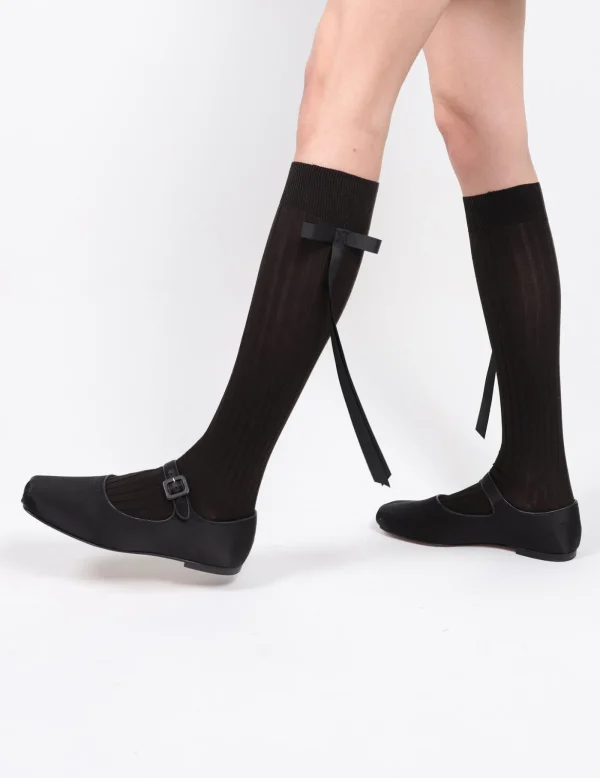 Uniform^Sandy Liang Recital Socks In Black