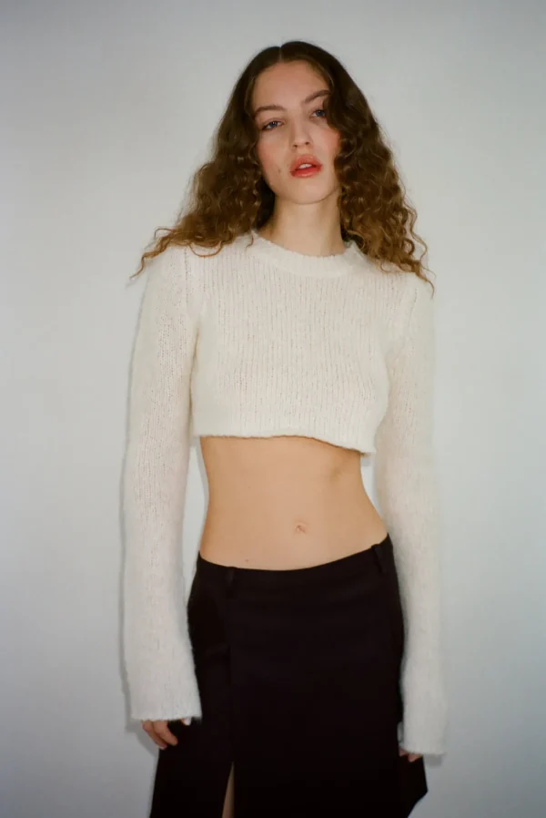 Knits^Sandy Liang Skylark Sweater In Bone